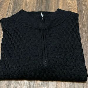 Stacy Adams Original Classic Pattern Sweater
Black 1/4 Zipper Mock-neck Size XXL